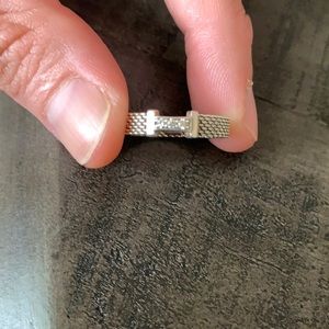 Tiffany&Co. sterling silver ring with diamonds